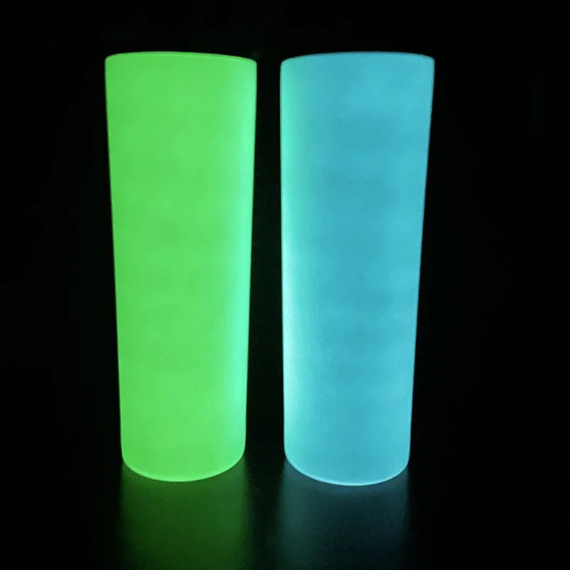 

USA 20oz Sublimation Blanks Double Wall Luminous Vacuum Stainless Steel Tumbler with Lid, White