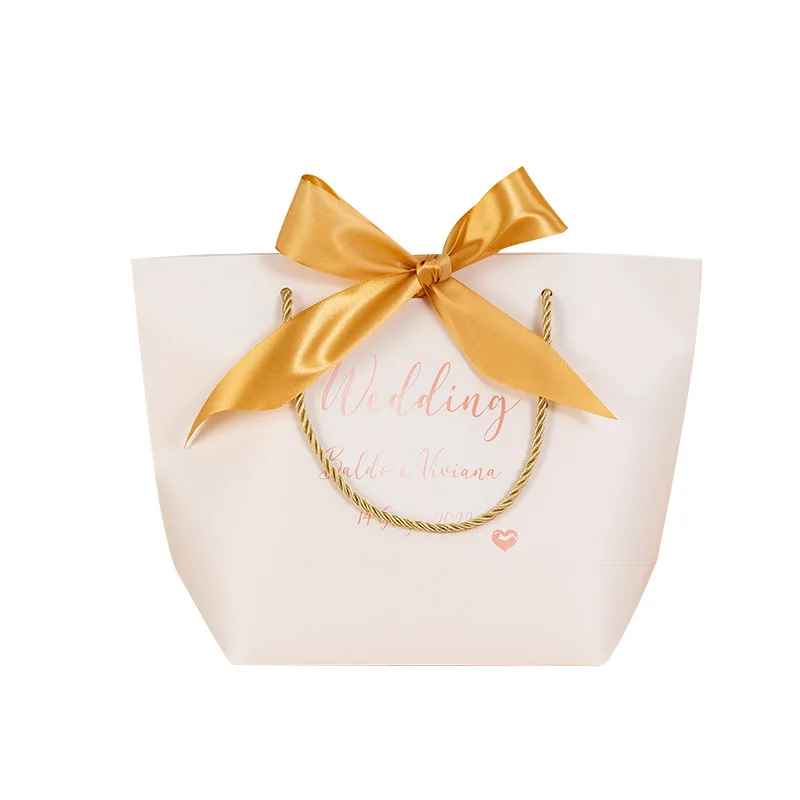 Wholesale White Cardboard Custom Printed Black Packaging Luxury Gift Tote Carrier Paper Bag with Logo Print for Shopping Clothes
