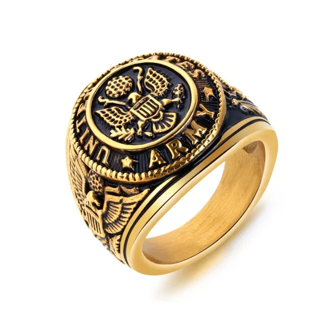 Details about   Stainless Steel United States Army Military November Yellow Men Ring Size 13 