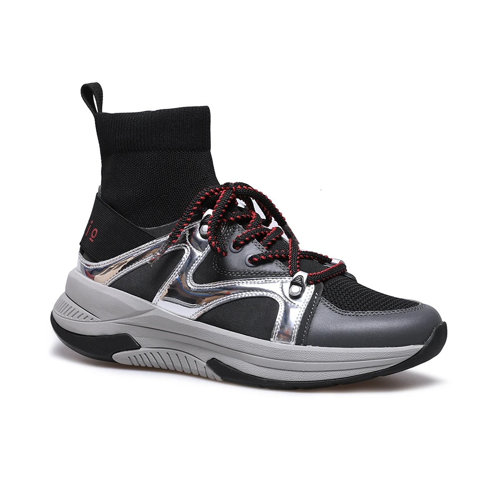 

High Quality Thick Bottom Custom Made High Top Sneakers For Men