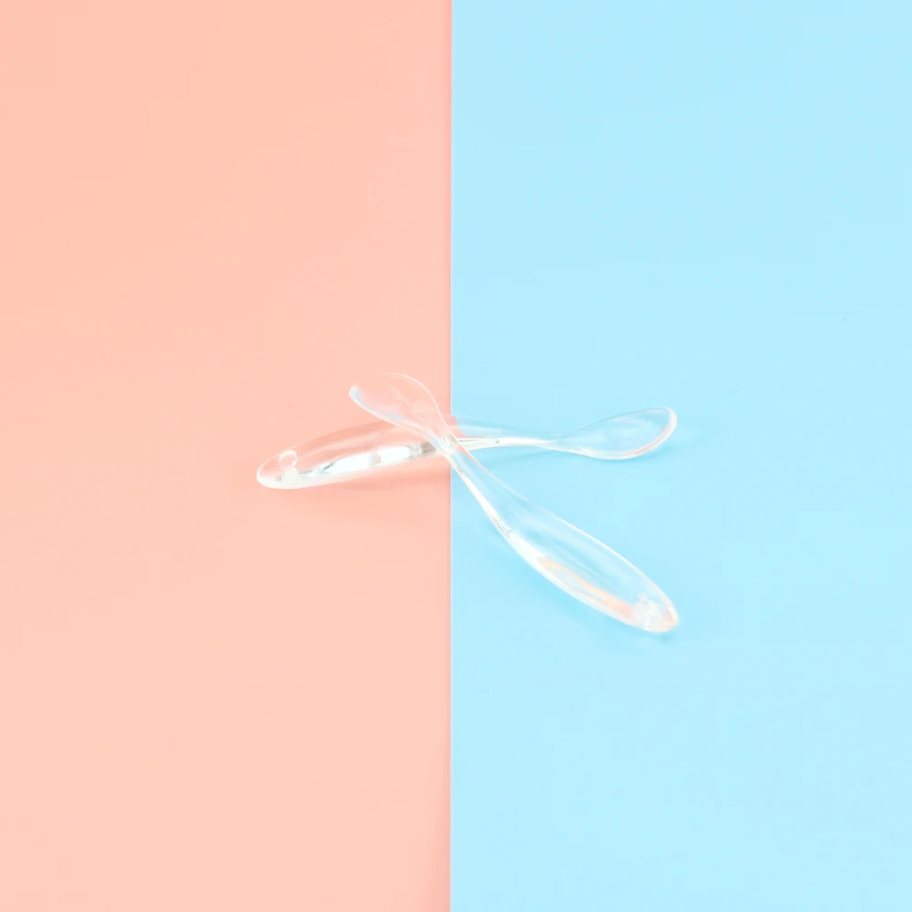 

Plastic Facial Stick Cream Mixing Spatulas Spoon Makeup Cosmetic Tools, Clear
