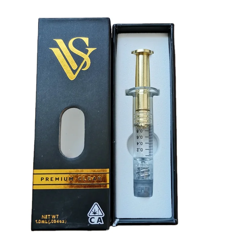Prefilled Sterile 1ml Cbd Oil Glass Syringe Packaging With Vvs Logo