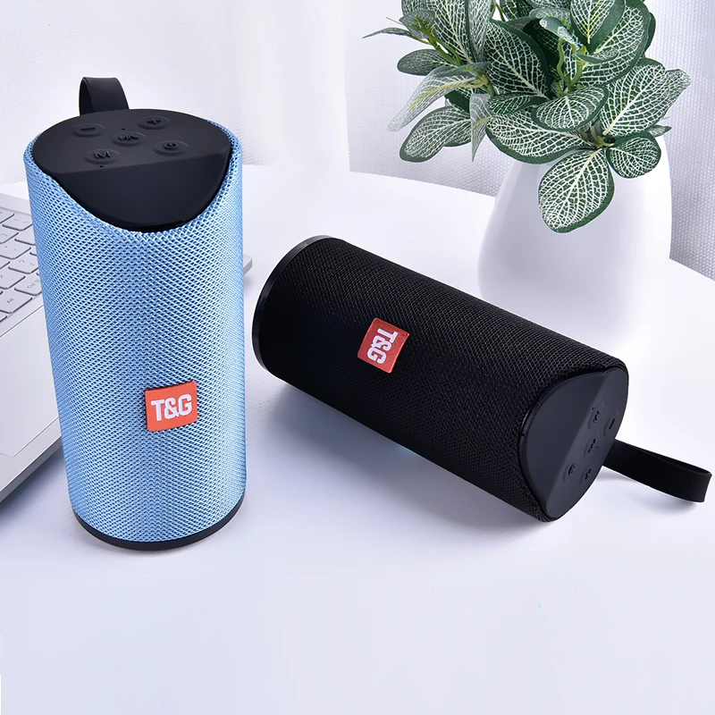 

TG113 Blue-tooth Speaker Portable Outdoor Loudspeaker Wireless Mini Column 10W Stereo Music Surround Support FM TFCard Bass Box, 7 colors