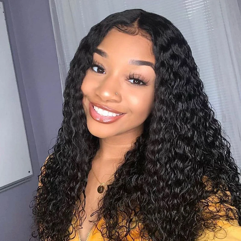 

Transparent Lace Wigs Invisible HD Pre Plucked Full Lace Wigs Human Hair With Baby Hair Glueless Deep Part Water Wave Wig