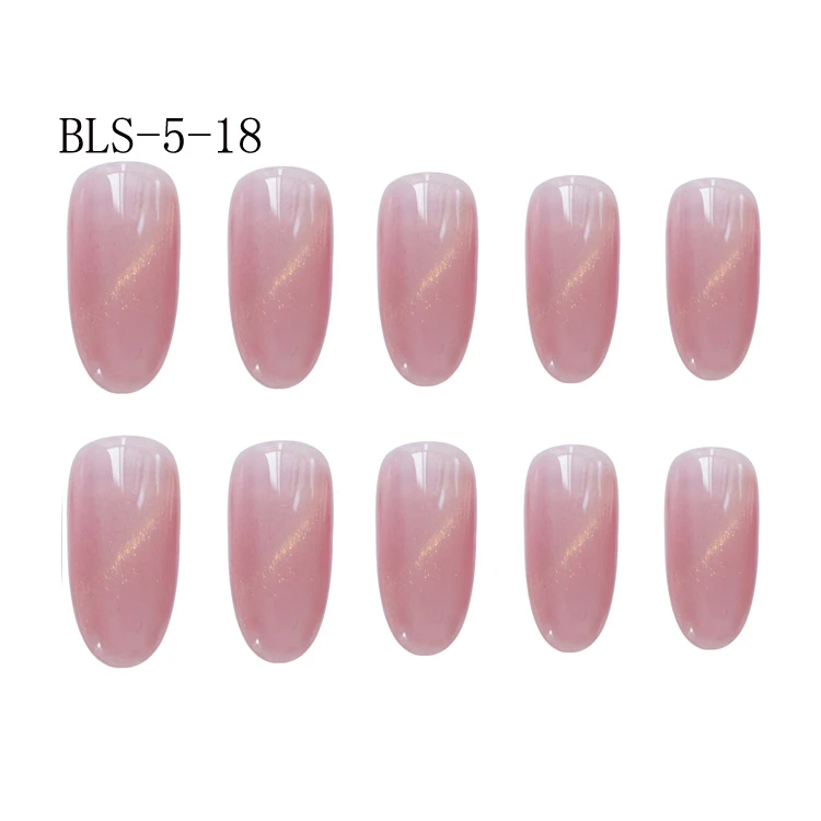 

2021 manufacturers selling cat eye design finished ladies casual fake nails, Multi color