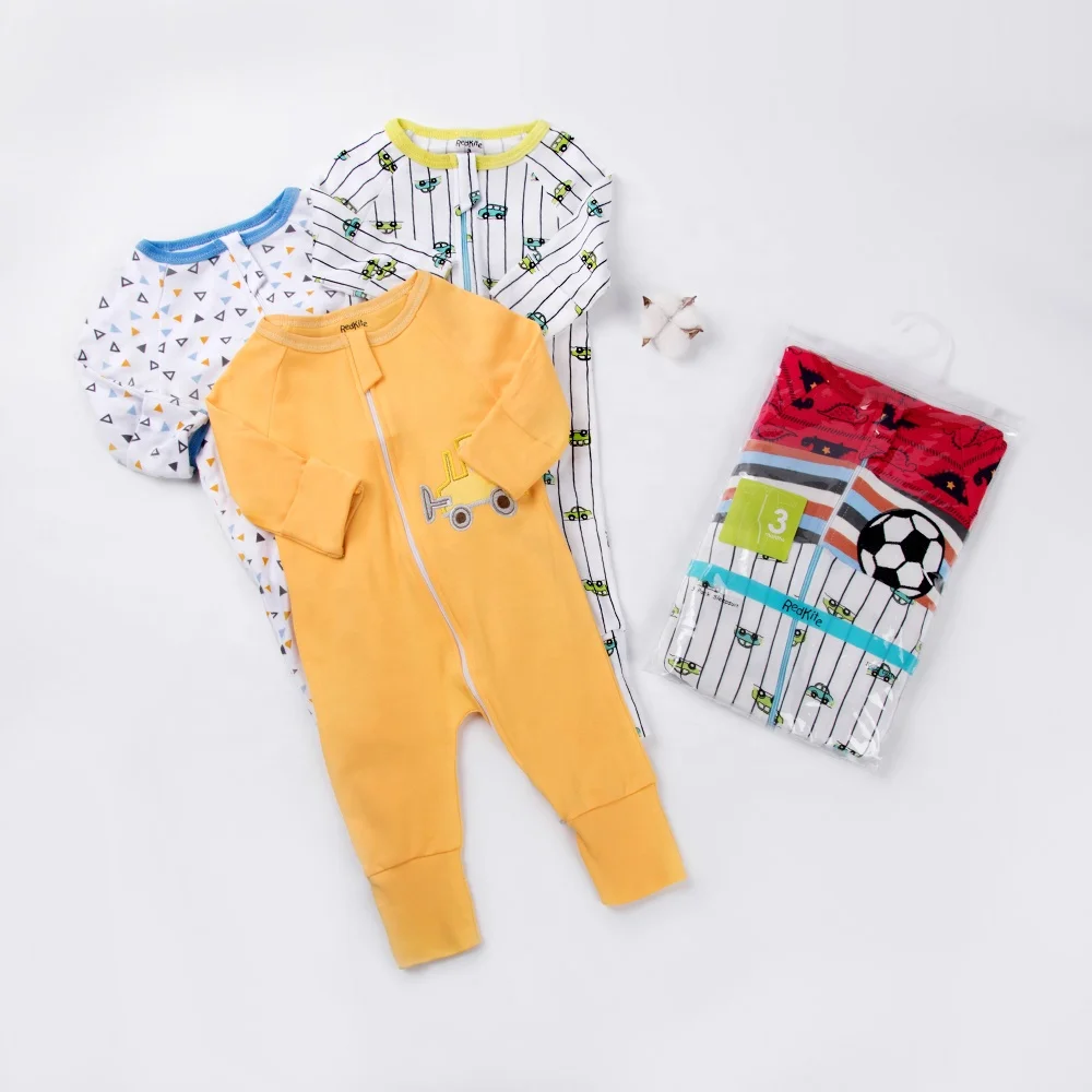 

Long sleeve 100% cotton baby clothing romper baby sleepwear