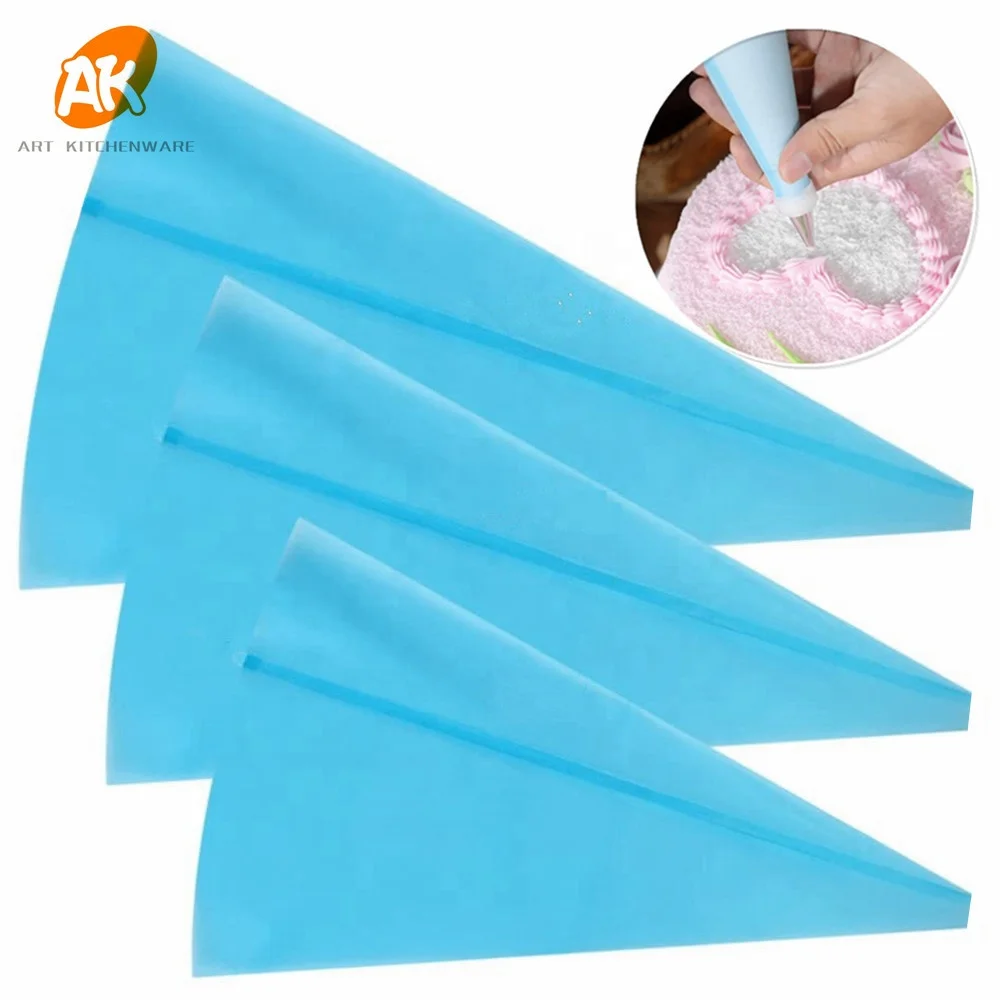 

AK Cake Decorating Tools Cupcake Decorations for Bakery Reusable Silicone Cream Icing Piping Bag Pastry Bags
