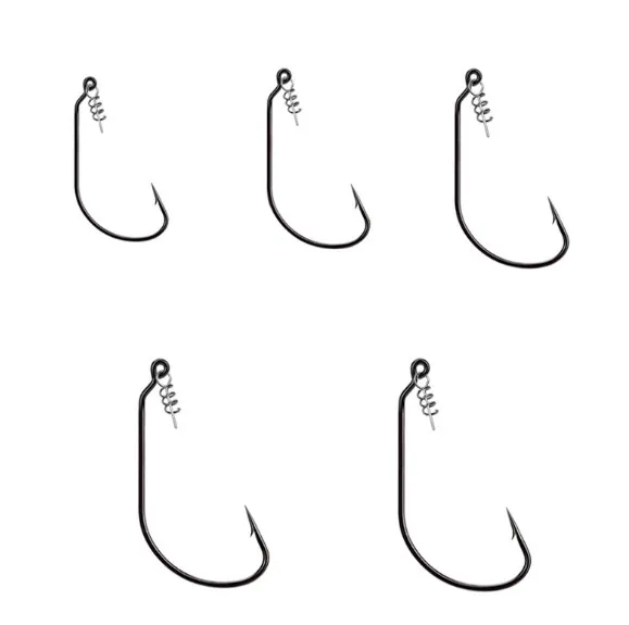 

Fishing-Hooks Set Carp Hook Fly Fishing Tackle Accessories Circle Barbed High Carbon Steel, Silver