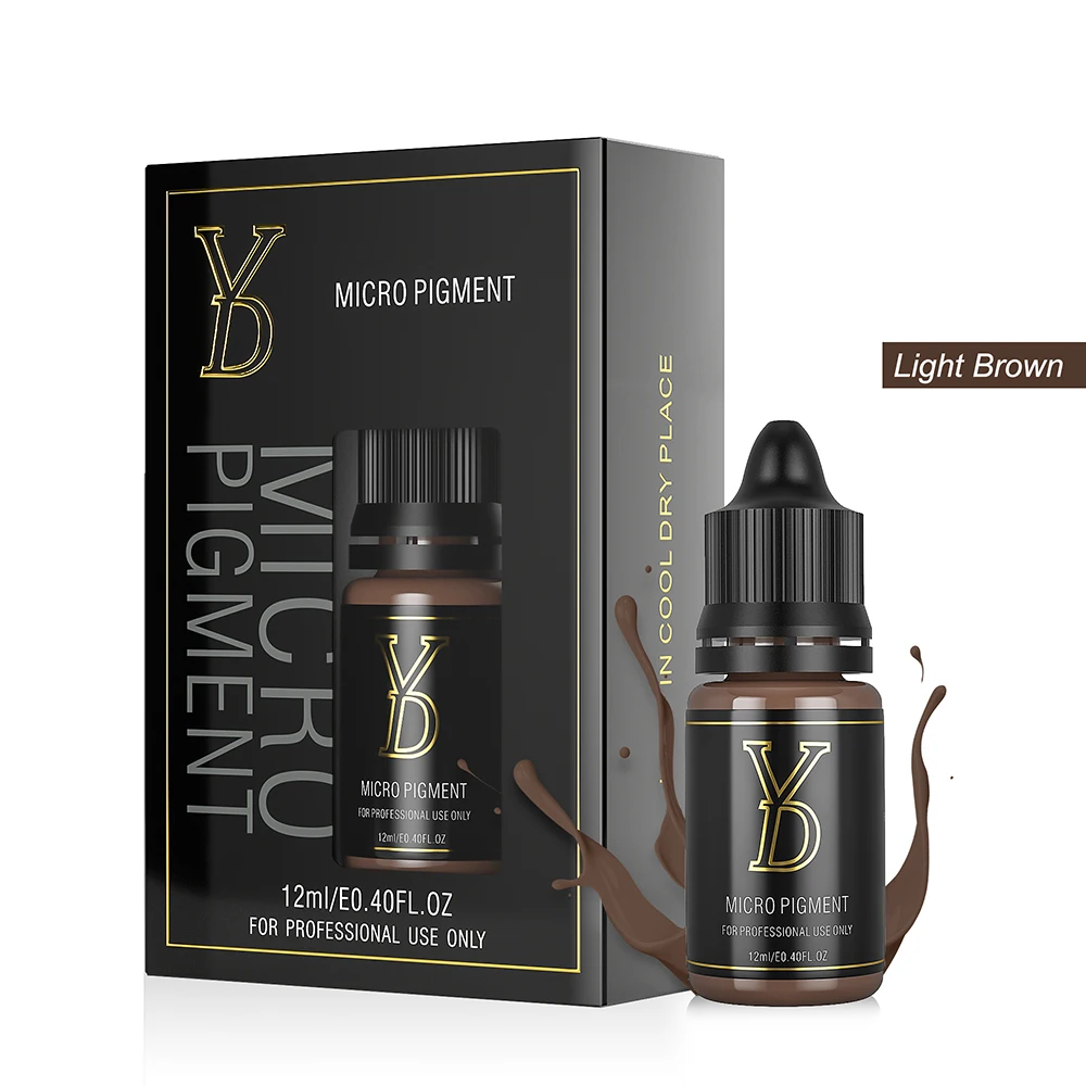 

Most Popular YD Permanent Cosmetic Tattoo Ink Light Brown Liquid Microblading Pigment Ink Pigment Microblading Eyebrow