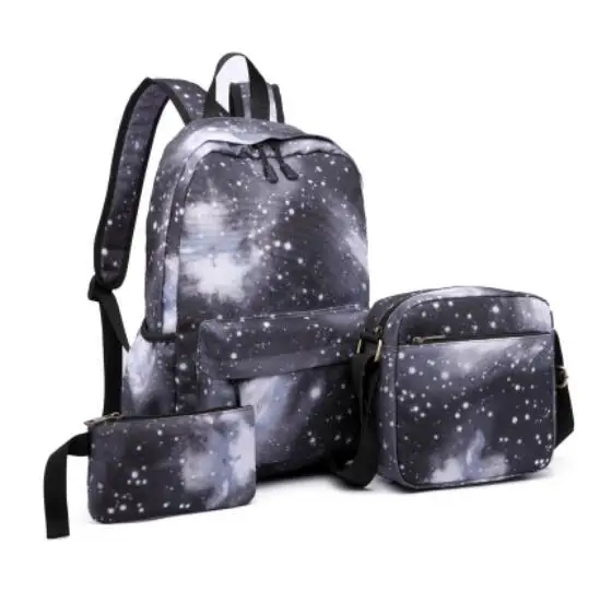 

Casual boys school bags set backpacks Middle student back pack for girls school bags backpack 3pcs/set Stars sky Schoolbag, Customizable
