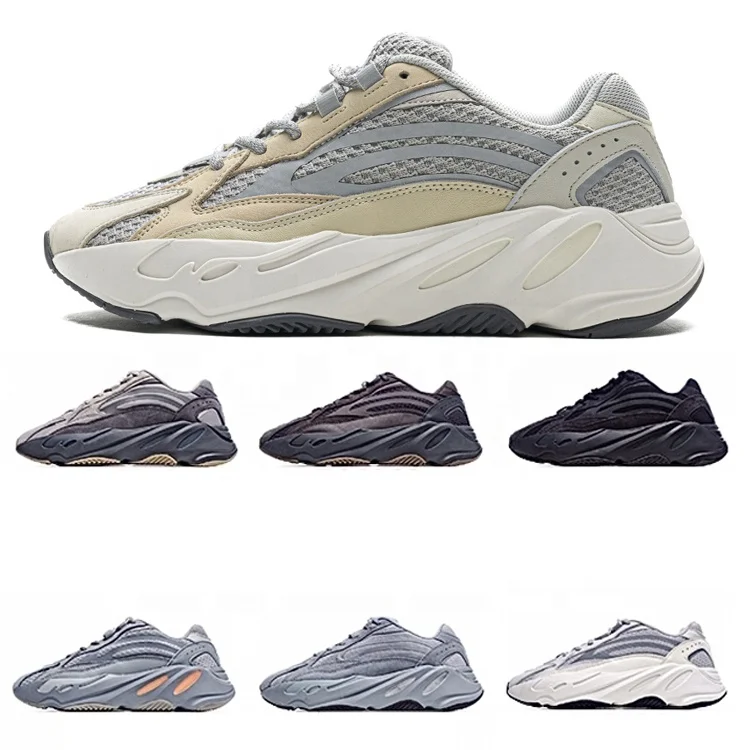 

Original Men Platform Walking Style Cool Skateboarding Sneaker Casual Shoes Yeezy 700 V2, 8 colors
