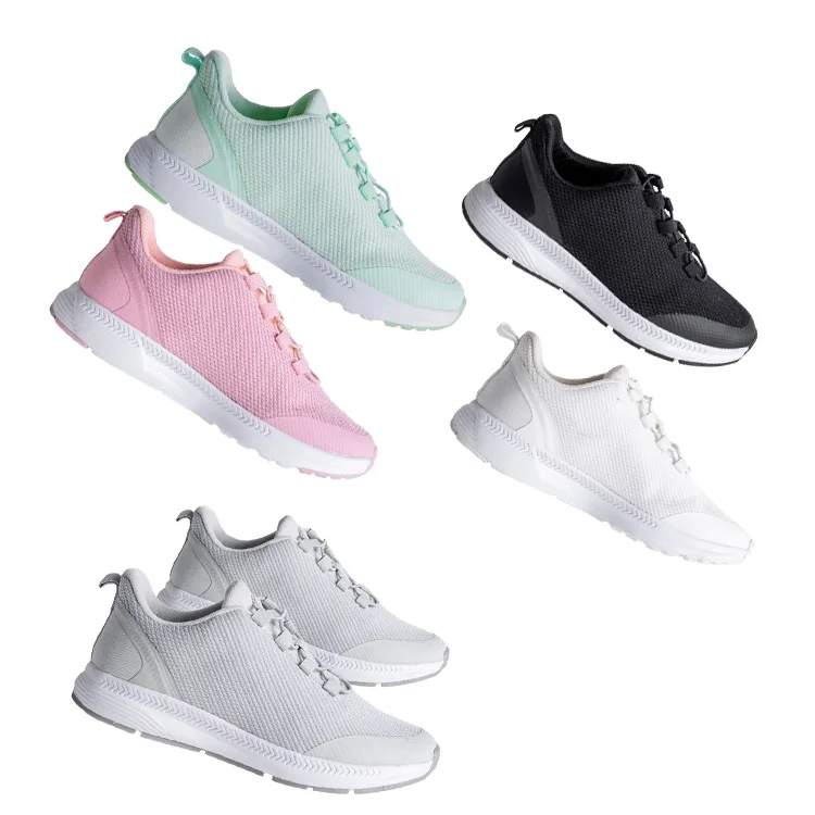 

new flying woven women shoes lightweight breathable sports shoes women's flat casual shoes, Black, white, pink, green, gray