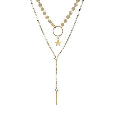 

2020 fashion accessories simple pendants charms necklace star jewelry, As pic