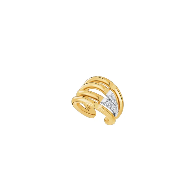 

Wholesale Trendy Zircon Open Ring 18K Gold Plated Novel Adjustable Ring for Women