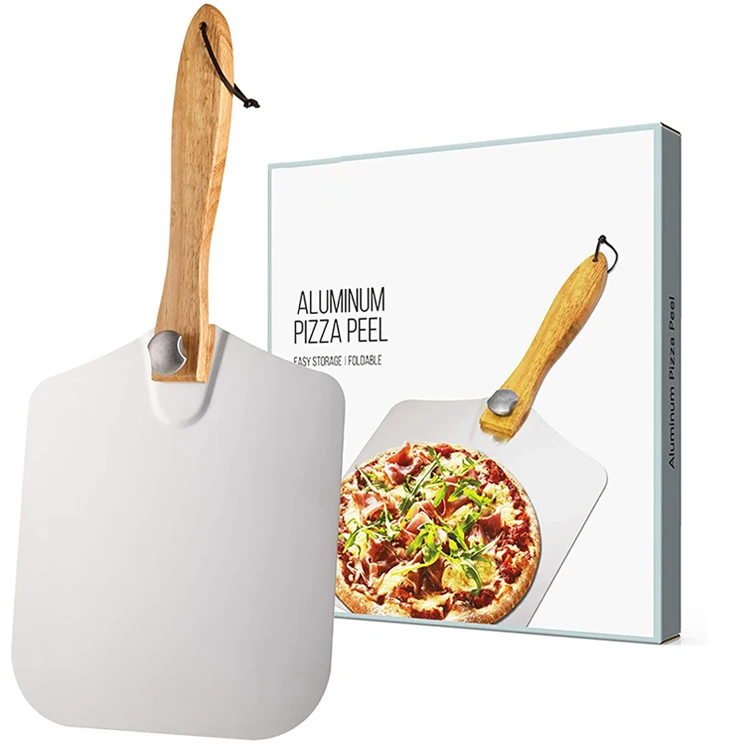 

Amazononline Shopping Restaurant Grade, Adjustable Handle Metal Aluminum Detachable Turning Pizza Peel Shovel 9inch/