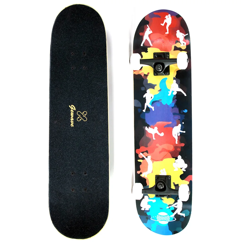 

Buy Factory Direct Prices Skateboard Four PU Wheel Maple Wood Double Kick Skateboard