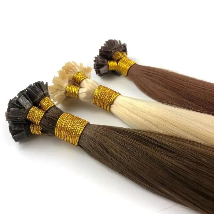 

High Quality 100% Human Hair Extensions Acceptable Price Flat Tip Hair Extension