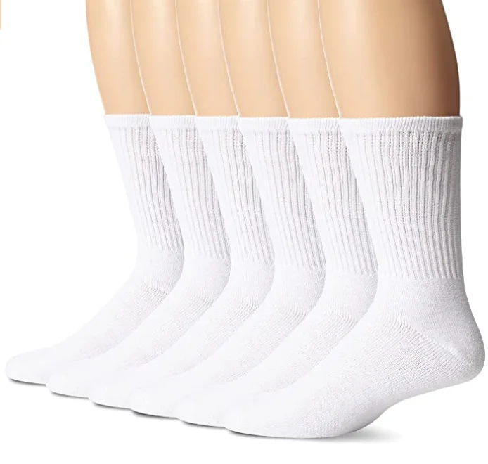 

Black White Men Sock Ribbed Cotton Solid Sporty Man Socks, As picture shows