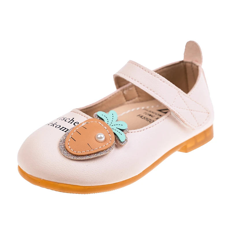 

Girls Mary Jane Dress Shoes Party Princess Flats Ballet Casual Shoes, White/pink