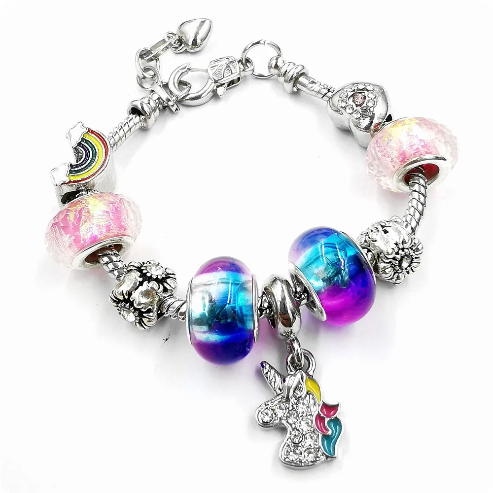 

Sailing Jewelry Unicorn Charm Bracelet Children Gifts Cute Unicorn Bracelet European Beaded Unicorn Bracelet