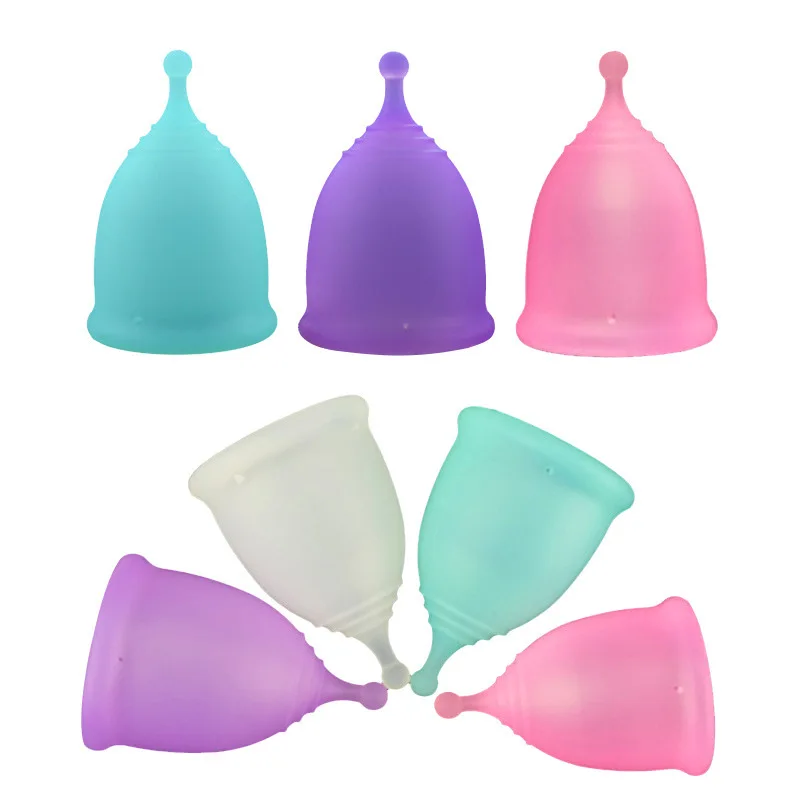 

Factory direct supply wholesale sterilize copa menstrual 100% medical silicone silicone menstrual cup, Pink purple white blue