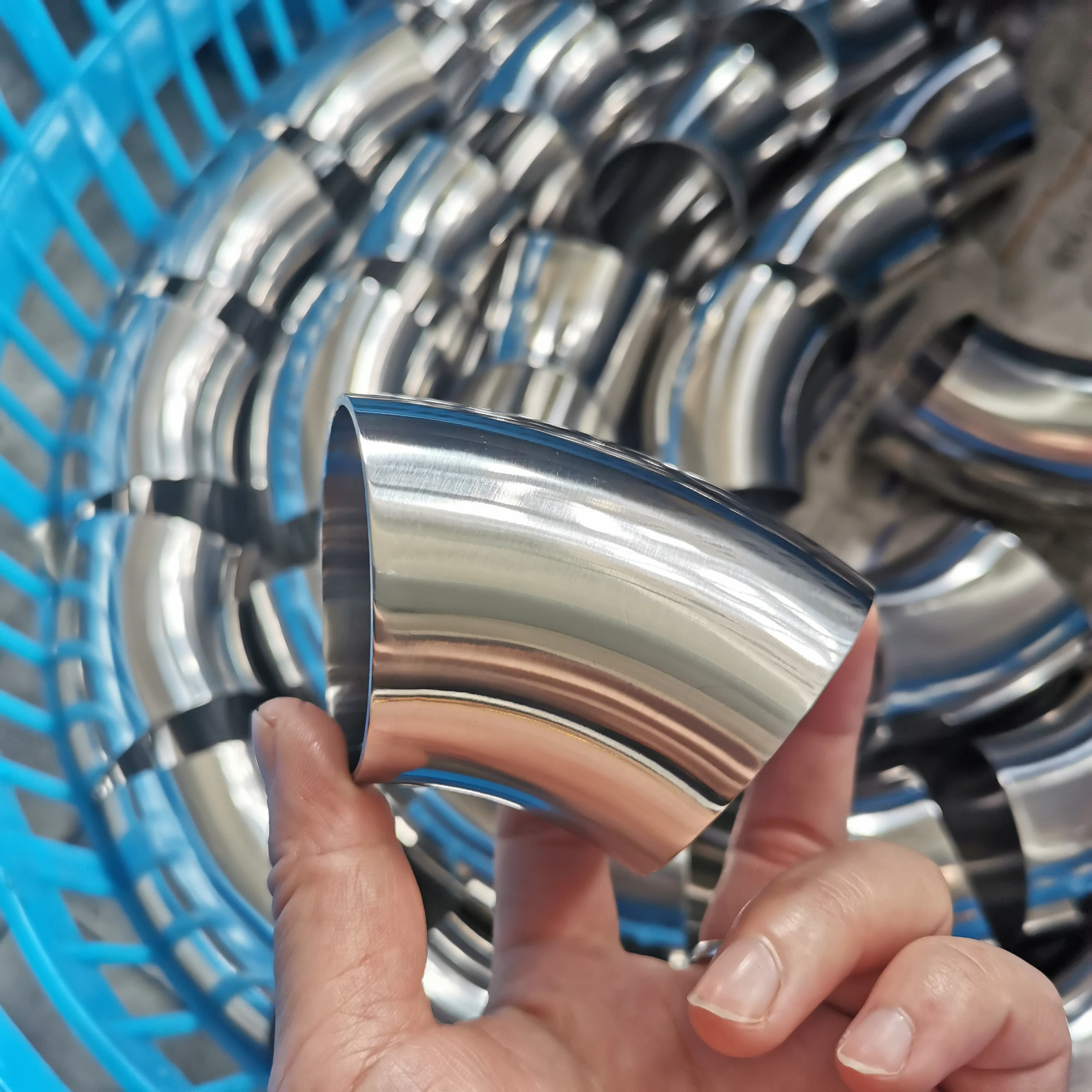 

Mirror face 1/2 to 12inch stainless steel 304/316L sanitary 45degree welded Elbow