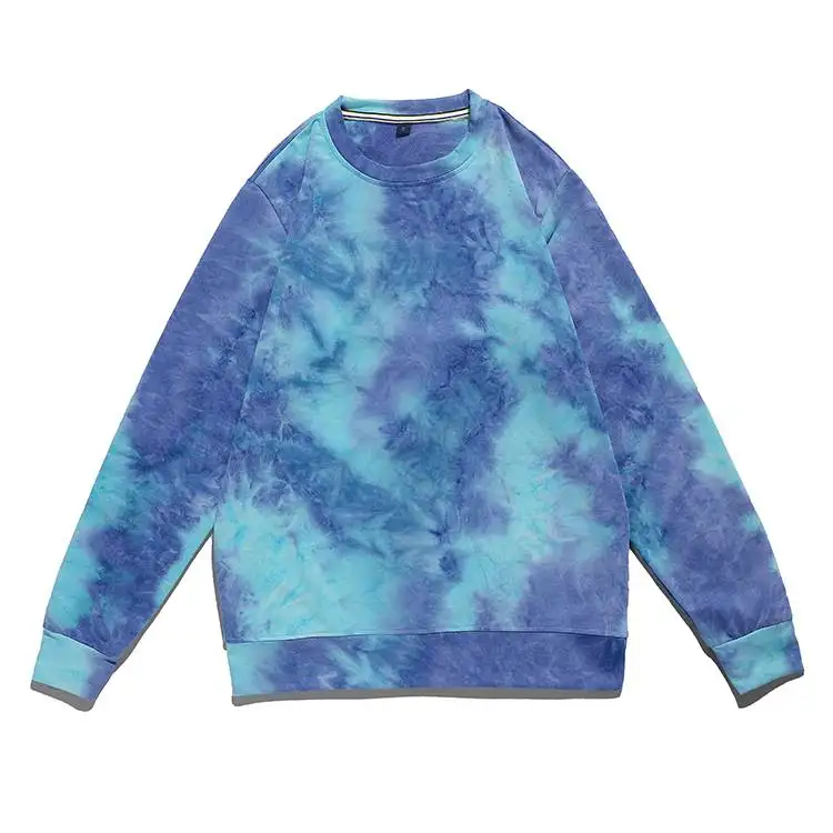 

In-stock tie dye sweatshirt one piece drop shipping hoodie cotton crew neck hoodies tie dye