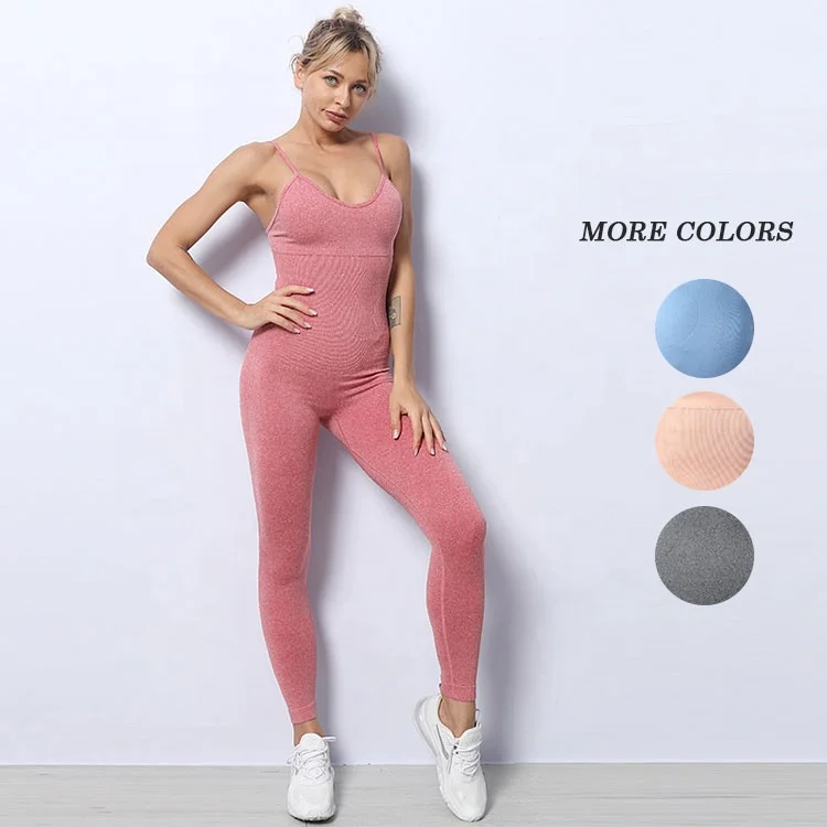 

Sport gym women skinny fitness jumpsuit active wear one-piece workout active wears jumpsuits, Customized colors