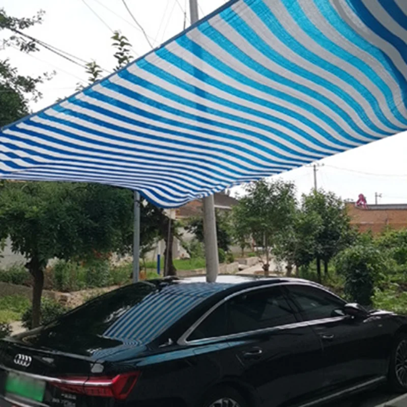 Customizable Stripe Sunshade Net HDPE Anti-UV New Styles Canopy Balcony Courtyard Car Sunscreen Net Privacy Net Pergola Plants