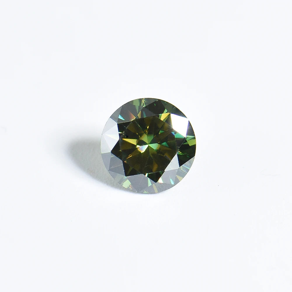 Wholesale Price 1 Carat 6.5mm Original Green  Moissanite Diamond Synthetic Stone for test or Extended Order