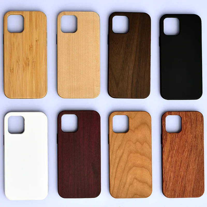 

For iPhone 6 7 8 Plus XS Max 11 12 13 Pro Max Natural Walnut Bamboo Wooden Minimalistic Cover Unique Wood Phone Case