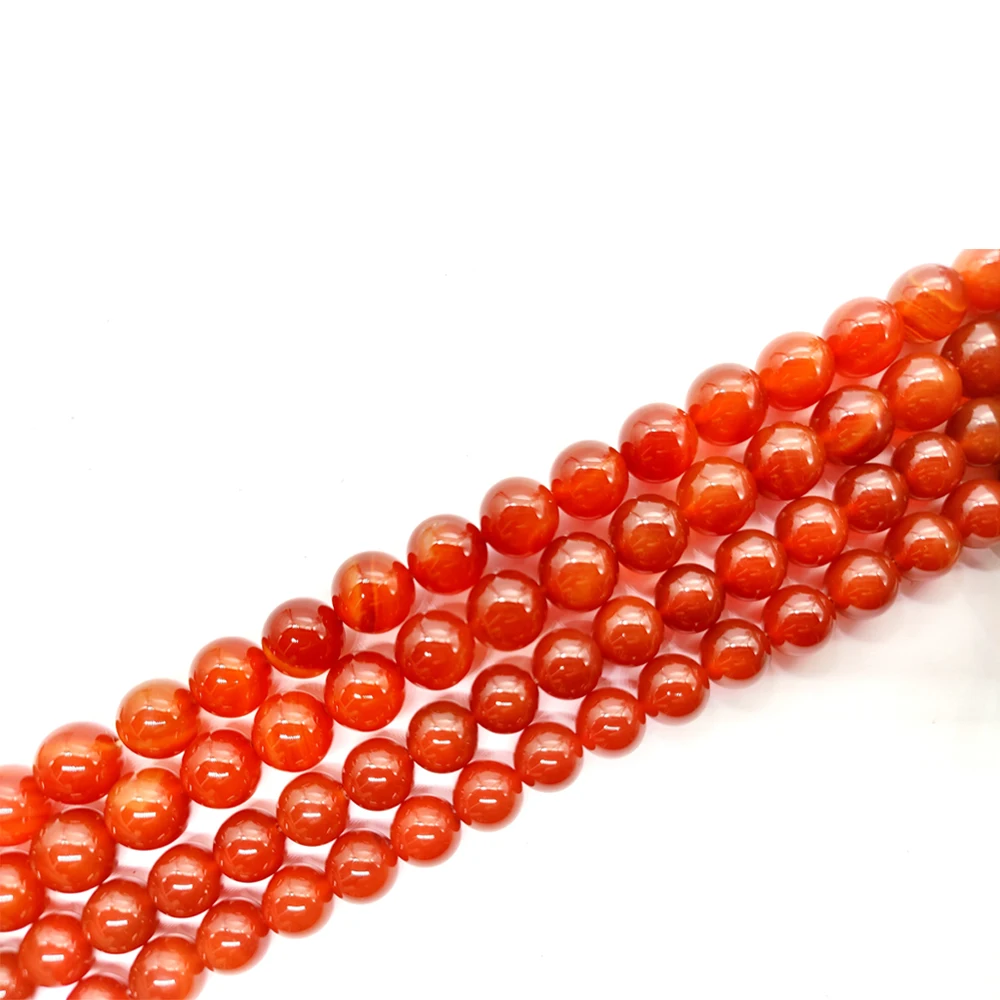 

Natural Red Carnelian Round Beads for jewelry making 4/6/8/10/12/14/16MM Agate Gemstone 1Strand 15.5Inch 1.5MM Hole