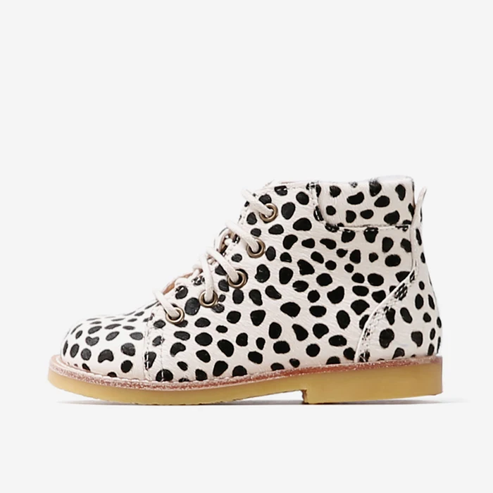 

summer genuine mohair leather leopard boots shoes for kids boys girls
