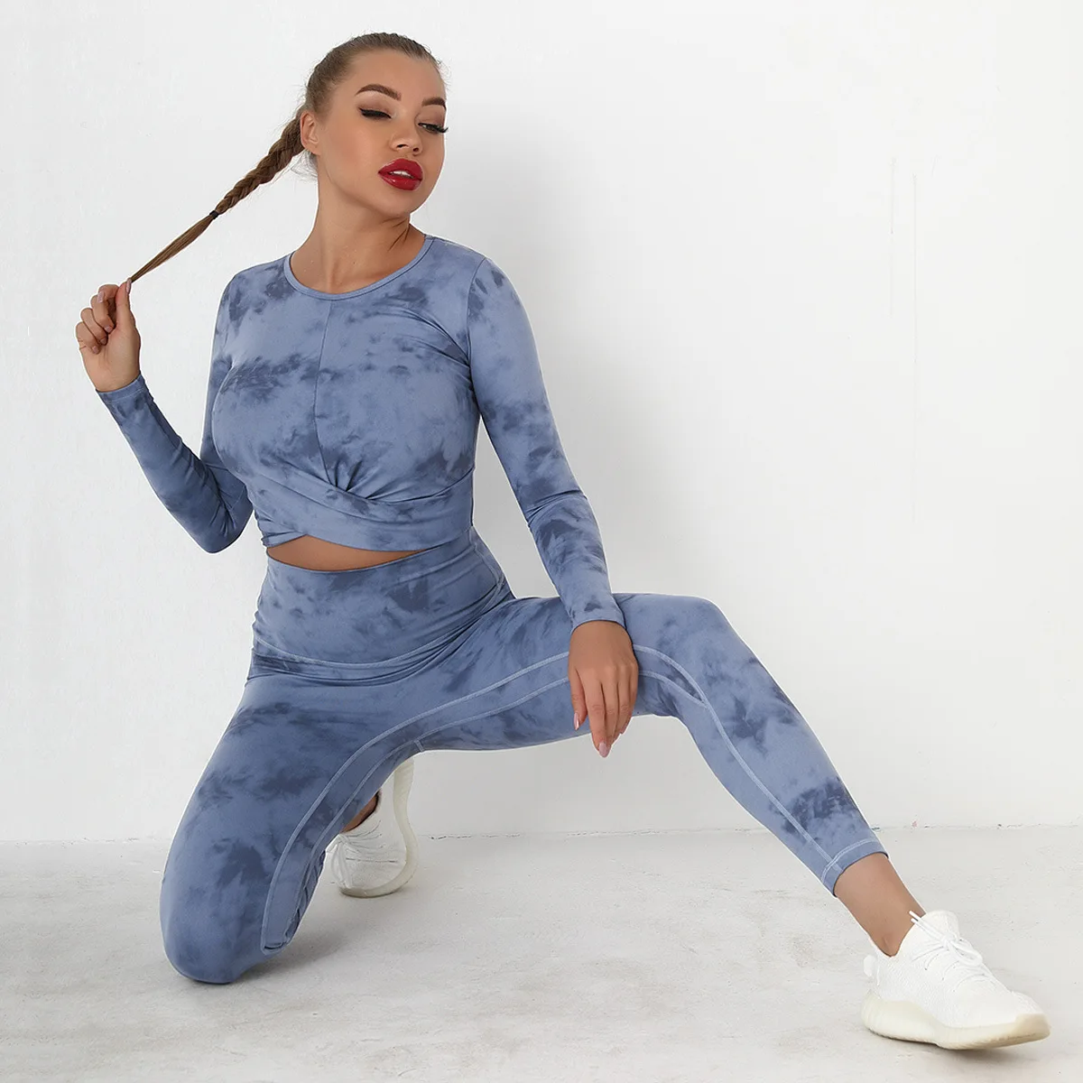 

fitness sportswear Gym Clothing Track Suit High Waist gym leggings sexy sports suits yoga tops new Print Women Yoga Sets