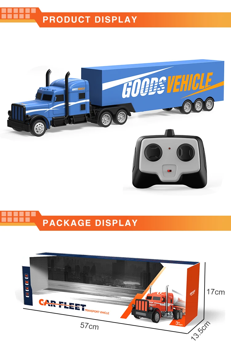 New product 1:16 four-way goods vehicle heavy truck 2.4G remote control tractor toy