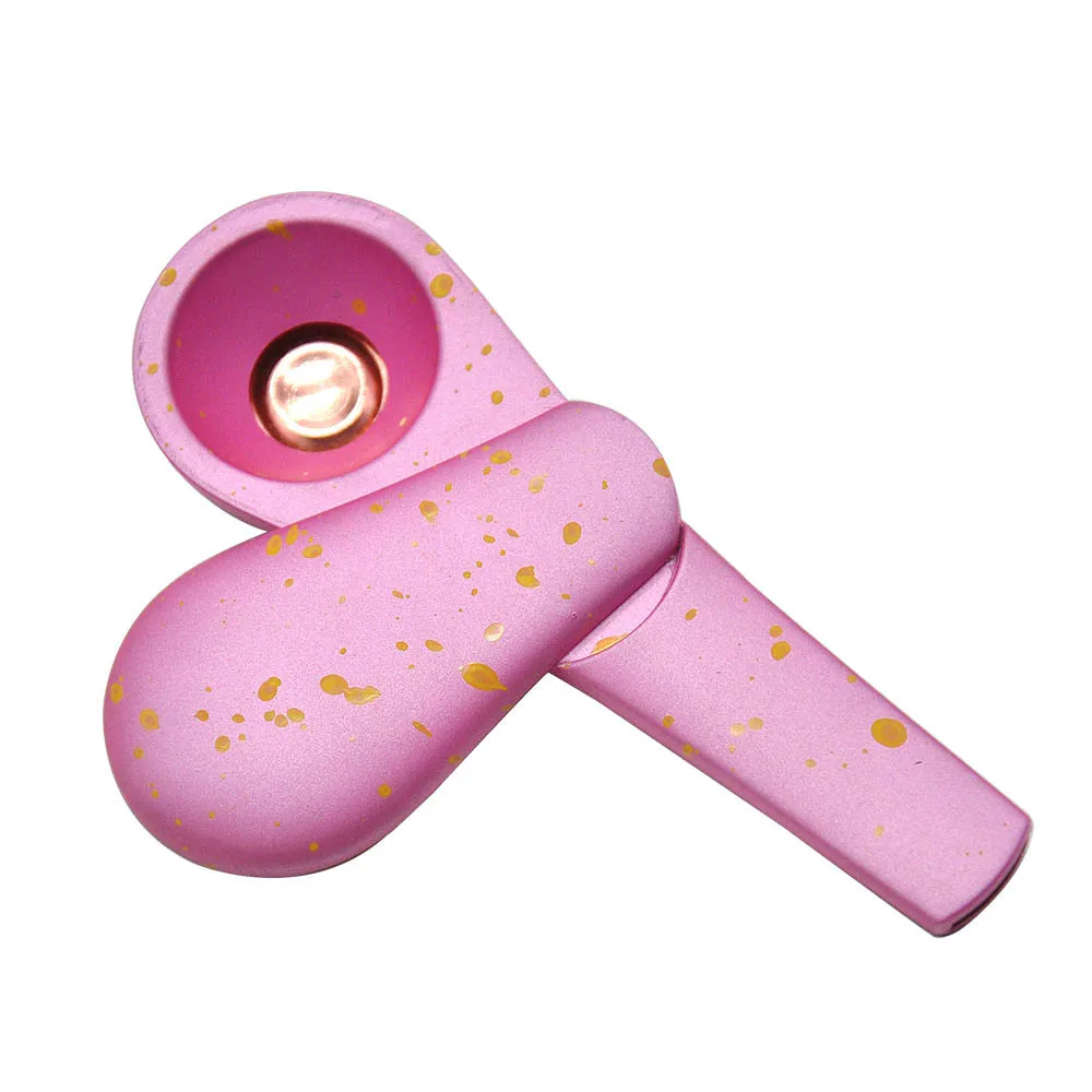 

Wholesale zinc alloy tobacco pipe detachable gift box Soup spoon metal smoking pipes, As picture