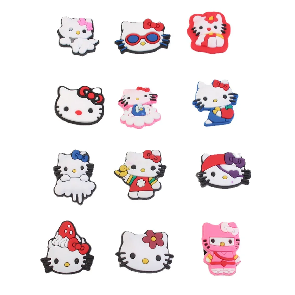 

New pvc shoe charms accessories pvc hallo kt cat shoe charm decoration cartoon shoe charms, Picture