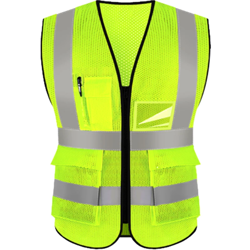 

America Size High Visibility Road Traffic Security Motorcycles Custom Logo Work Construction Safety Reflective Jacket Vest