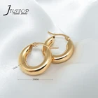 Custom jewelry women's small 18K gold plated hoop earrings ladies simple earring jewellery