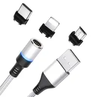 

3A Quick Charge 3.0 Phone Android Type c Iphone Clip Data Usb Charger Magnetic Cable for sale