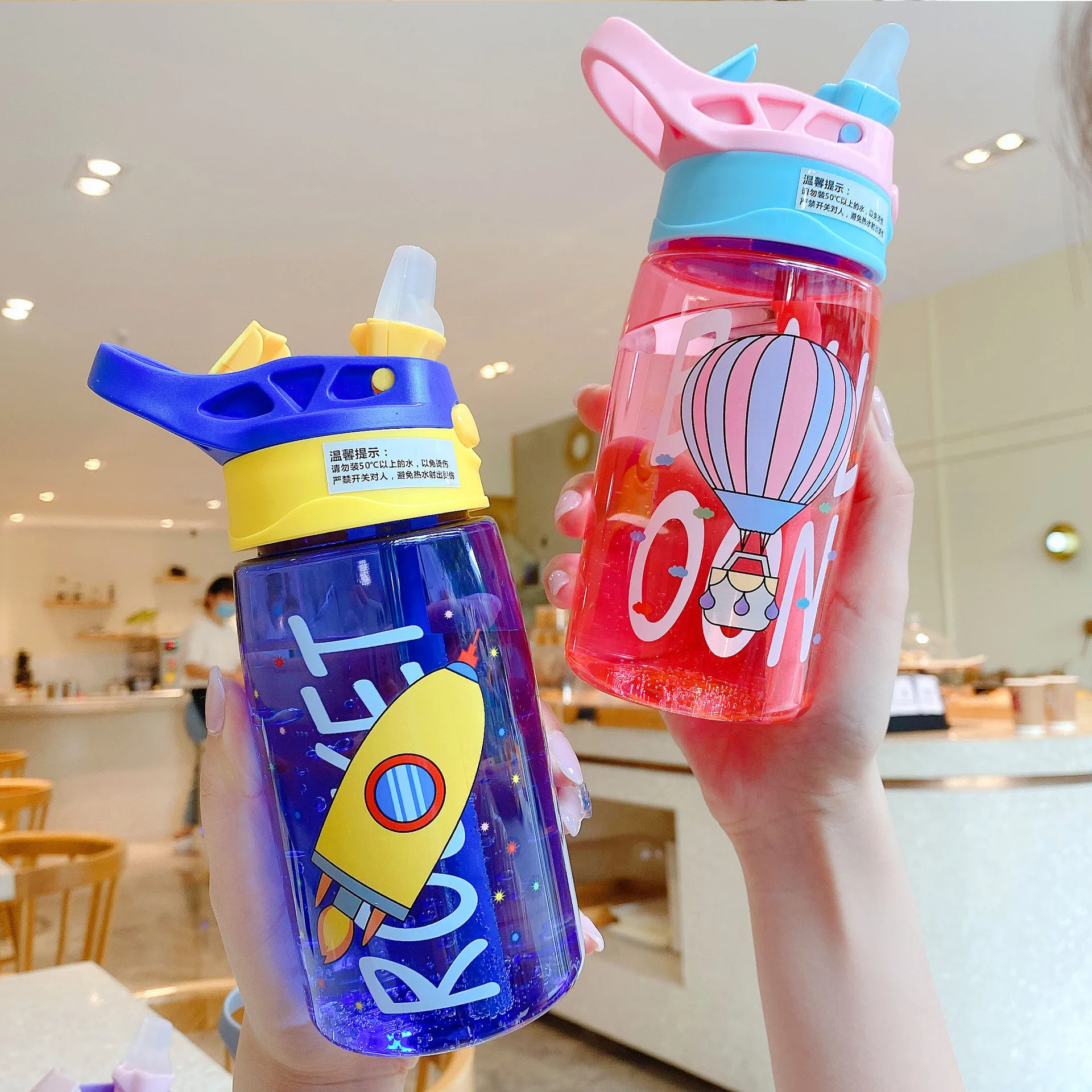 

Aohea Hot sales BPA free PC sport plastic drinking water bottle High Quality Children water bottle with straw, Customized color