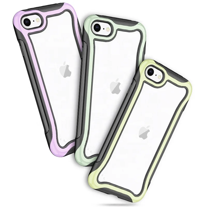 

New Fashion Design Translucent Matte Hard PC Hybrid TPU Cell Phone Case For Iphone SE, Multi-color, can be customized