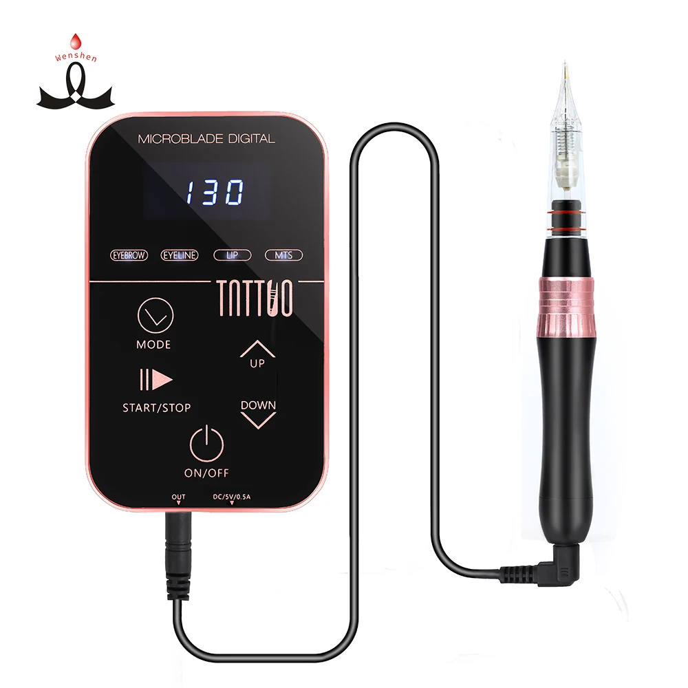 

Microblading Supplier Beaux Battery Wireless PMU Machine Permanent Makeup Digital Device For Microblading Training, Black &pink