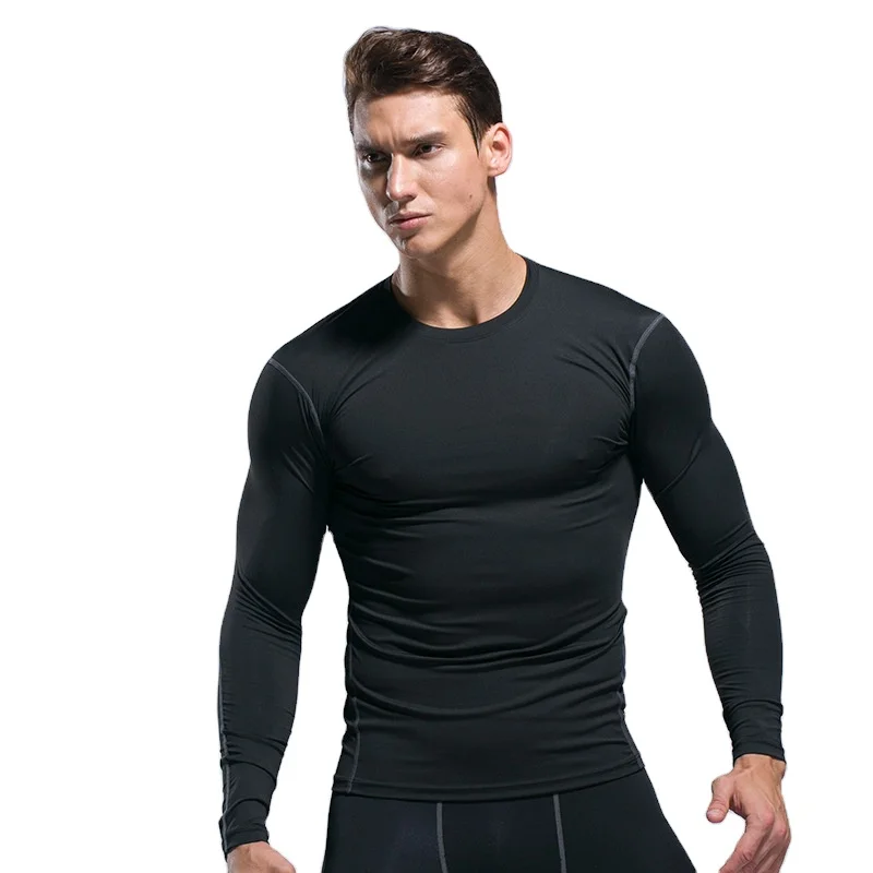 

custom active wear t shirt long sleeve blank compression shirts men sports wear gym shirt, Can be custom