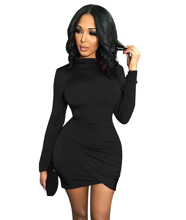 

TOB 2021 new product women's spring clothing Long sleeve party club sexy mini dresses JZ506