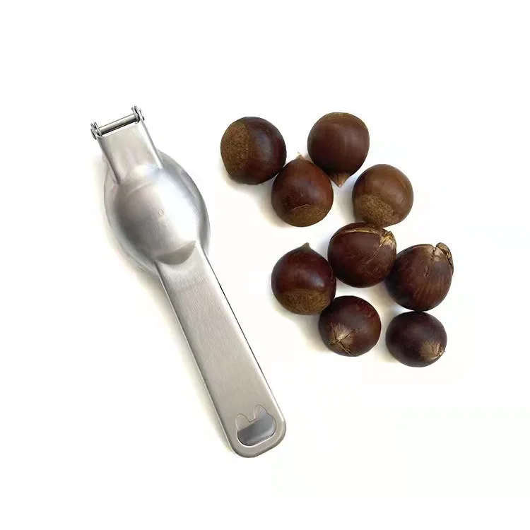 

TY2022 OEM/ODM Kitchen gadgets Stainless steel multifunctional chestnut opener nut shell cross chestnut opener, Sliver