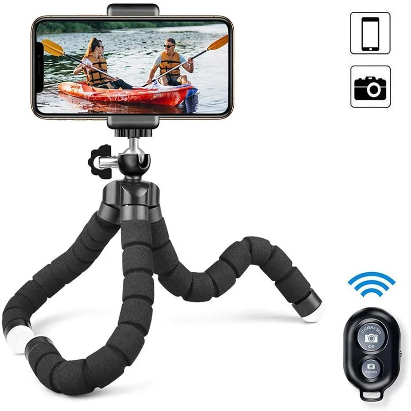 

Factory Wholesale Portable Flexible Octopus Mini Tripod Universal Clip Remote Control Phone Tripod Stand for Video Recording