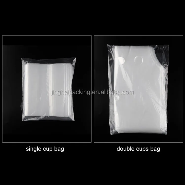 
Customize Takeaway Plastic Bag B010 Take Out Plastic Disposable Bubble Boba Tea Bag 
