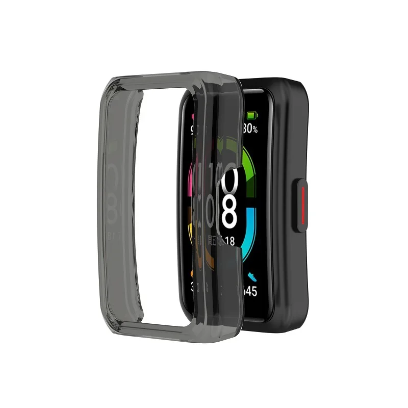 

For HUAWEI Honor Band 6 Half Protective Case For Honor band 6 Watch Case Support Charging with Case PC Watch Cover