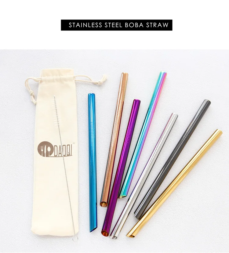 Eco friendly reusable straws stainless steel